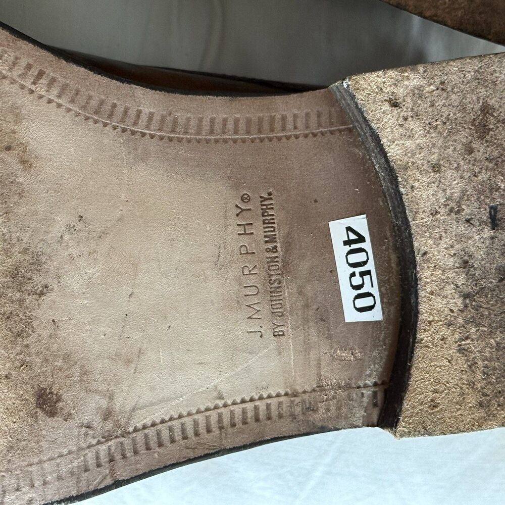 J.Murphy Johnston & Murphy Novick Brown Cap Toe Leather Dress Shoes Mens Size 9M - Picture 16 of 16